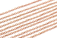 Red Brass Chain, Red Brass Tiny Oval Chain (2x1.60mm) Mb 8-37