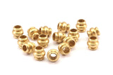 Raw Brass Spacer Beads, 20 Raw Brass Industrial Findings, Spacer Beads (7mm) D0025