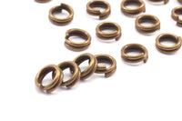 Antique Bronze Jump Ring,  250 Antique Bronze Brass Double Jump Rings , Split Rings  (5x.080mm) A0388