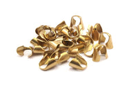 Snake Chain End, 50 Raw Brass Snake Chain Parts For (7x12mm) Snake Chain L022