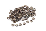 4mm Bead Caps, 1000 Antique Brass Round Cambered Middle Hole Connectors, Findings  (4mm)  K016