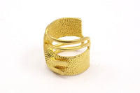 Brass Adjustable Ring - 2 Raw Brass Adjustable Rings N04