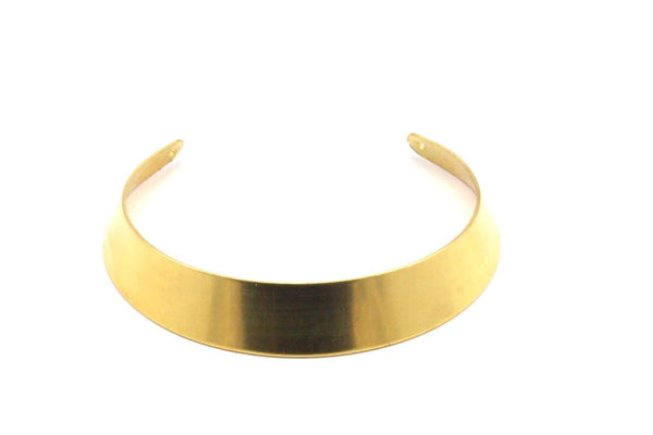 Raw Brass Cuff - 2 Raw Brass Cuff Bracelet Bangles With 2 Holes (6 to 12x140x0.80mm)  Brc033