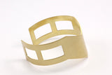 Brass Chevron Bangle, 4 Bracelet Cuff Bangles  (19x151x0.80mm) BRC 175