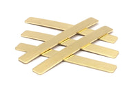 Raw Brass Bar, 10 Raw Brass Bracelet Stamping Blanks ( 8x80x1mm) Y171