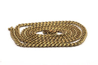 Big Link Chain, 1M Huge Faceted Raw Brass Soldered Chain (9x7.5mm) 1 Meter -3.3 Feet  W12