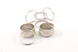 19mm Silver Rings - 25 Antique Silver Brass  Circle Connectors (19x0.8x2mm) D0311