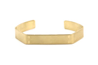 Brass Bracelet Blank - 4 Raw Brass Cuff Bracelet Blank Bangle  (145x8x1mm) BRC 202