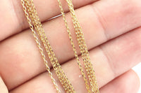 Raw Brass Chain, (1.27x2mm) Raw Brass Soldered Chain 10m-20m-50m-90m MB 7-1 Z174