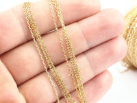 Raw Brass Chain, (1.27x2mm) Raw Brass Soldered Chain 10m-20m-50m-90m MB 7-1 Z174