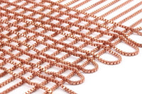 Raw Copper Cube Soldered Copper Chain, 5m - Cube Raw Copper Soldered Chain (1.5mm) Mb 8-43