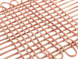 Raw Copper Cube Soldered Copper Chain, 5m - Cube Raw Copper Soldered Chain (1.5mm) Mb 8-43