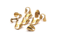 Snake Chain End, 50 Raw Brass Snake Chain Parts For (7x6mm) Snake Chain L022