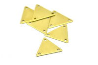 Brass Triangle Bulk, 1000 Raw Brass Triangle Charms with 3 Holes (12x14mm)  A0017