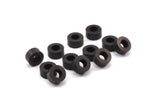 Black Spacer Beads, 25 Oxidized Brass Black Industrial Findings, Spacer Beads (6x3mm) A0435 S376