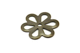 Brass Flower Bead, 40 Antique Brass Flower Bead Caps, Connector Charms Pendant Findings (12mm) Pen 121 K159