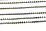 Gunmetal Ball Chain, 100 Meters - 330 Feet 1.2 Gunmetal Brass Faceted Ball Chain - W72 ( Z023 )