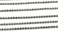 Gunmetal Faceted Chain, 300 Meters - 33 Feet 1.2 Gunmetal Brass Faceted Ball Chain - W72  ( Z023 )