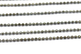 Gunmetal Brass Chain, 3 Meters - 9.9 Feet 1.2 Gunmetal Brass Faceted Ball Chain - W72 ( Z023 )