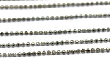 Gunmetal Gothic Chain, 1200 Meters  1.2 Gunmetal Brass Faceted Ball Chain - W72  ( Z023 )