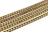 Big Link Chain, 1M Huge Faceted Raw Brass Soldered Chain (10x7mm) 1 Meter -3.3 Feet  W12