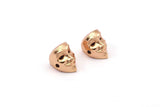 Rose Gold Vendetta Mask , 2 Rose Gold Plated Brass Vendetta Bracelet Parts (14.5x13x11mm) N0425 q0107