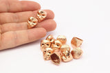 Rose Gold Vendetta Mask , 2 Rose Gold Plated Brass Vendetta Bracelet Parts (14.5x13x11mm) N0425 q0107