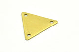 Brass Triangle Bulk, 1000 Raw Brass Triangle Charms with 3 Holes (12x14mm)  A0017