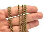 Antique Bronze Chain, Antique Bronze Tone Brass Soldered Rolo Chain (3mm) 3m-5m-10m-20m-50m-90m MB 8-30 Z013