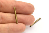 Bronze Metal Tube, 100 Antique Bronze Tone Brass Tube Spacer Bead ,charms,findings (20x2mm)  K194