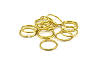 14mm Jump Rings - 50 Raw Brass Jump Rings (14x1.2mm) D0260