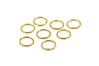 14mm Jump Rings - 50 Raw Brass Jump Rings (14x1.2mm) D0260