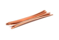 Copper Bracelet Blank, 4 Raw Copper Bracelet Stamping Blanks With 2 Holes (6x145x0.80mm) D0502