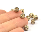 Tiny Alloy Beads, 30 Zinc Alloy Bracelet Parts (5x6mm)