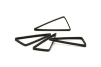 Black Triangle - 24 Oxidized Brass Black Open Triangles, Charms, Findings (30x33x15mm) BS 1148 S515