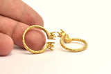 Adjustable Ring Settings - 4 Raw Brass 4 Claw Ring Blanks - Pad Size 4mm N0327