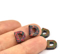 Opal D Letter - Snythetic Opal Initial Letter (10x9.50x2.50mm) F008