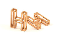 Rose Gold H Letter, 2 Rose Gold Plated H Letter, Initials, Uppercase, Letter Initial Pendant for Personalised Necklaces