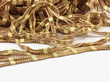 5 Feet - 1.5m Raw Brass Soldered 3 Lined Chain (4.3mm) Z115