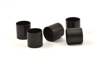 Black Tube Beads - 3 Oxidized Brass Tubes (19x19mm) Bs 1501 S019