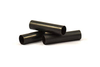 Black Tube Beads - 4 Oxidized Brass Tubes (40x10mm) Bs 1559 S022