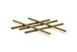 Bronze Copper Long Tube, 10 Antique Bronze Tone Copper Long Tubes (50x2) Sb-50 K196