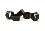 Black Huge Geometric Tube Bead - 3 Oxidized Brass Findings for Bracelet (20x12mm) Bs 1499 S029