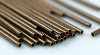 Bronze Copper Long Tube, 10 Antique Bronze Tone Copper Long Tubes (50x2) Sb-50 K196