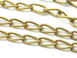 Twisted Chain, 3 M. Open Link Raw Brass Twist Chain (10.2x4.7 Mm) Or10247