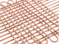 Raw Copper Cube Soldered Copper Chain, 5m - Cube Raw Copper Soldered Chain (1.5mm) Mb 8-43