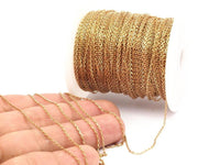 Raw Brass Chain, 20m (1.25mm) Raw Brass Soldered Chain - Z164