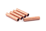 Copper Tube Beads - 8 Raw Copper Tubes (50x10x0.30mm) Bs1674--d0456