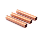 Copper Tube Beads - 5 Raw Copper Tube Beads (60x10mm) Hole Size 9mm Brc274--d0482