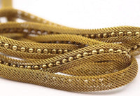 Brass Vintage Mesh Chain, 5 M Raw Brass Mesh Chain (7.5x3.50mm) Z110